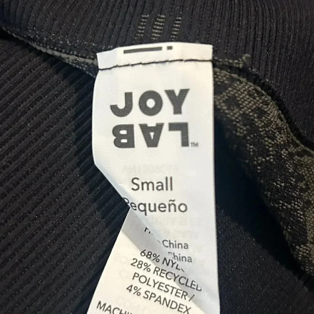 Joy Lab Hi Rise Leggings Black Snake Print 7/8 Length Size Small NWT